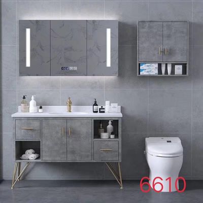 JM-6610ZZ  黑色岩板时尚浴室柜  DG800 (900 1000 询价）（不含马桶侧柜）