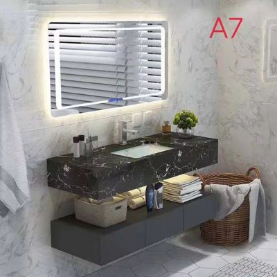 JM-A7-ZM  黑色实木免漆智能镜时尚浴室柜  DG800 (900 1000 询价）